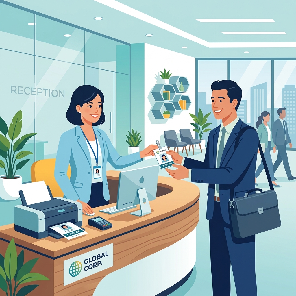 Reception / Visitor Pass Check-out